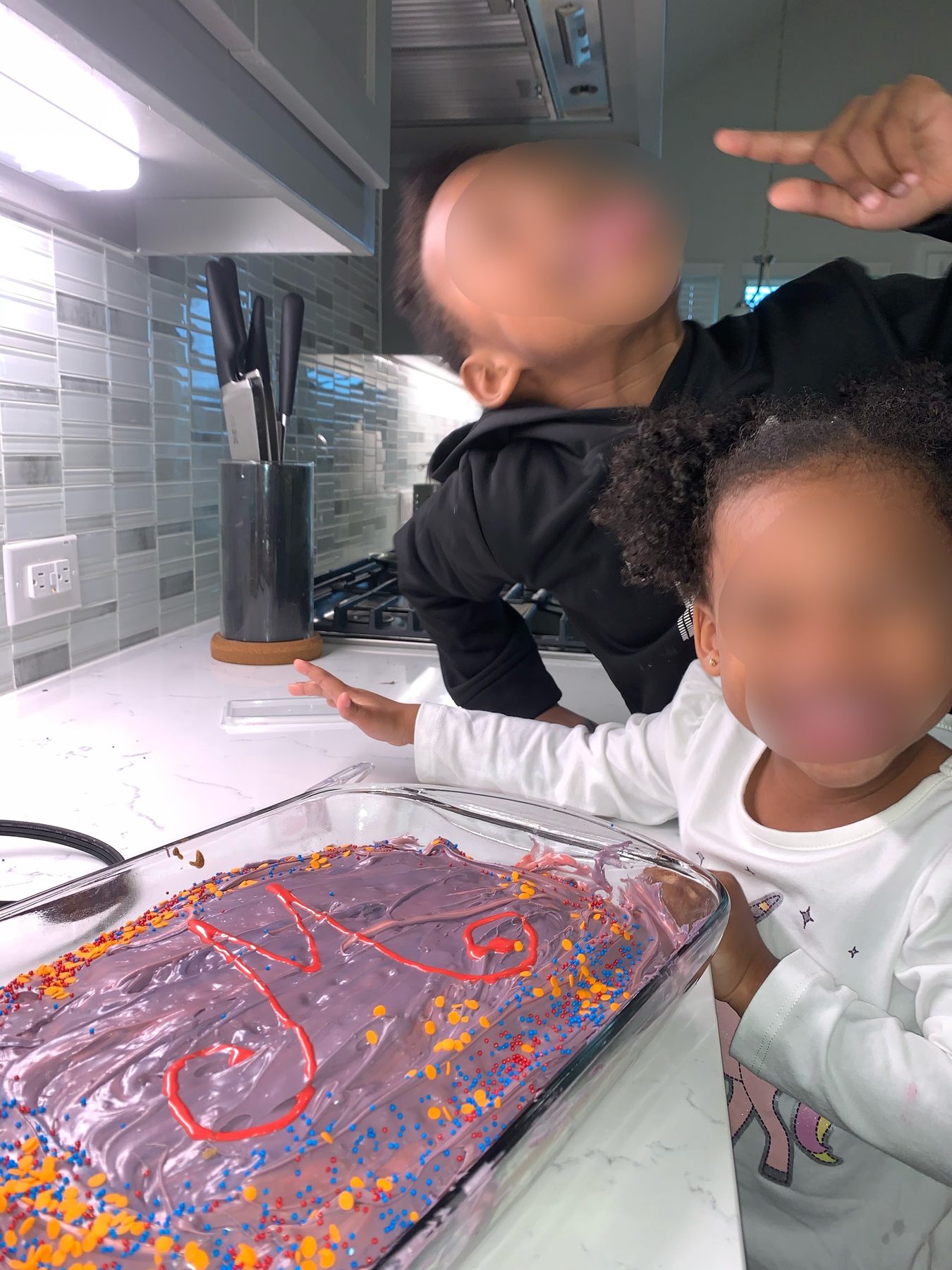 Kitchen activity — baking and decorating